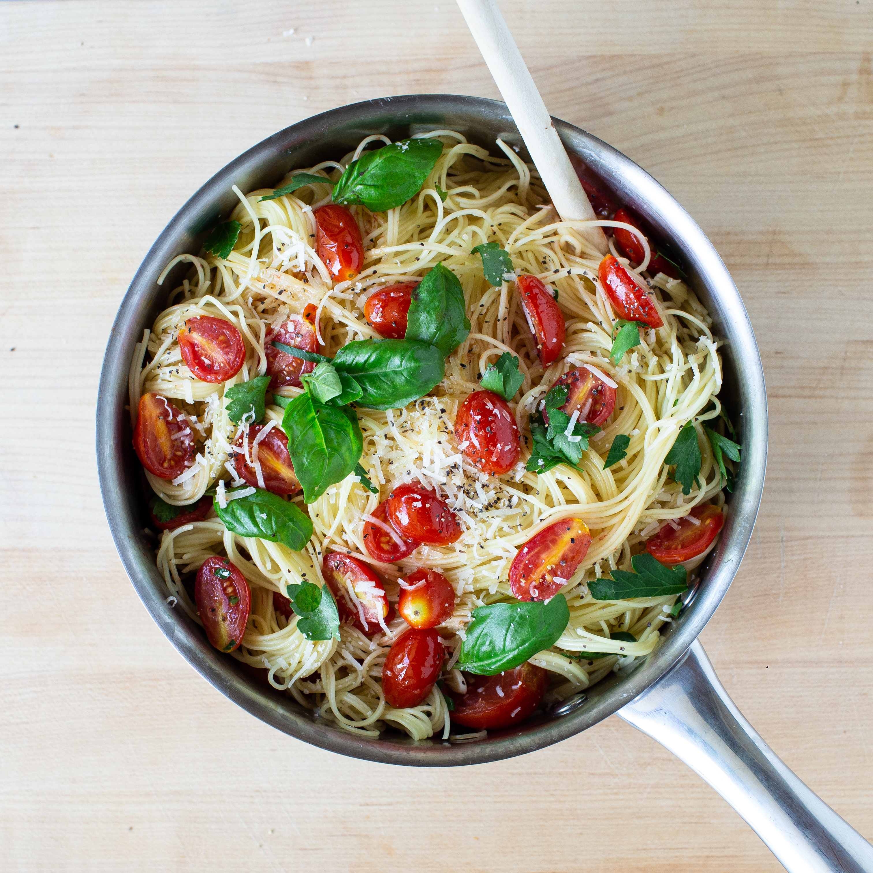 Angel Hair Pasta With Tomatoes And Fresh Herbs Basics
