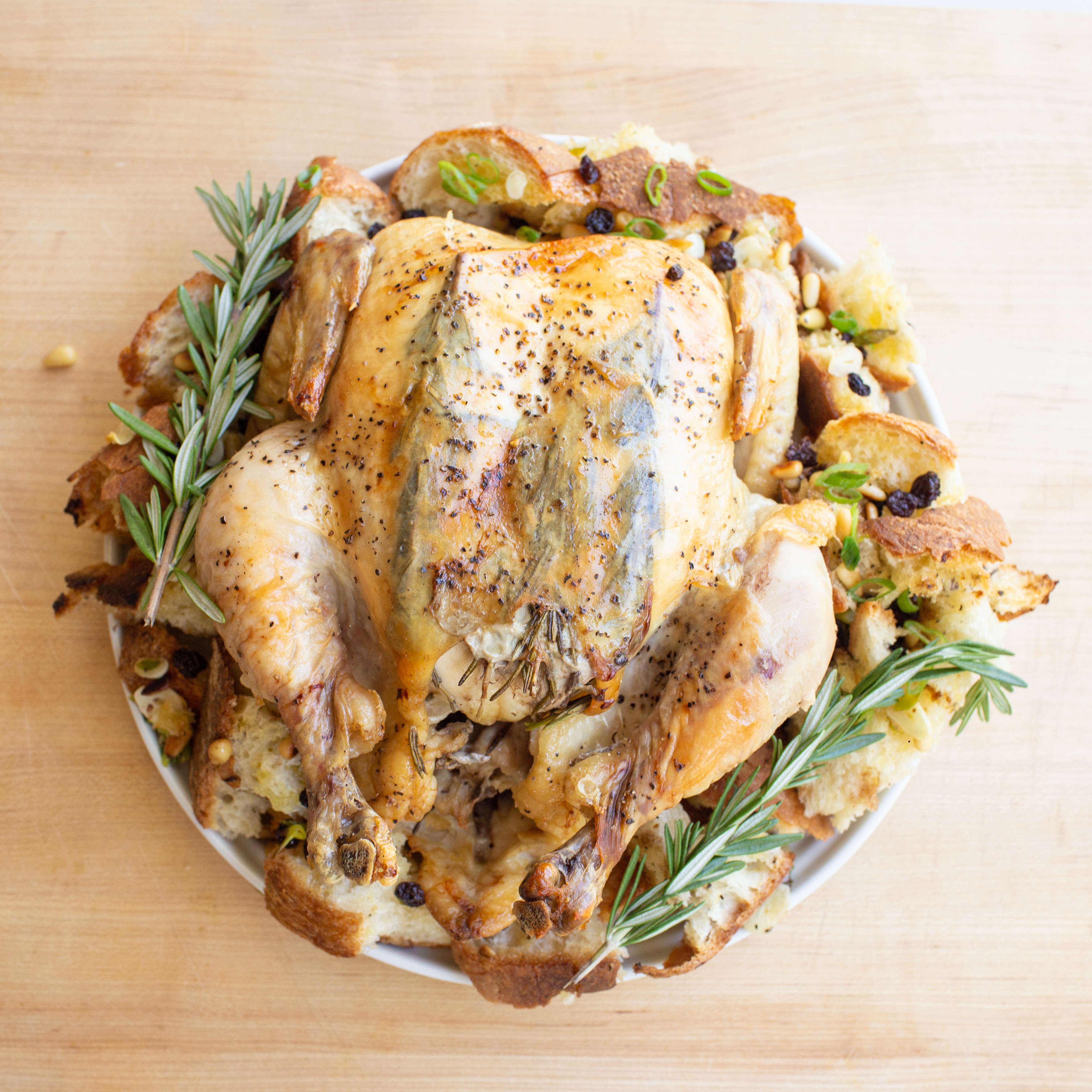 Roast Chicken With Bread Salad Basics