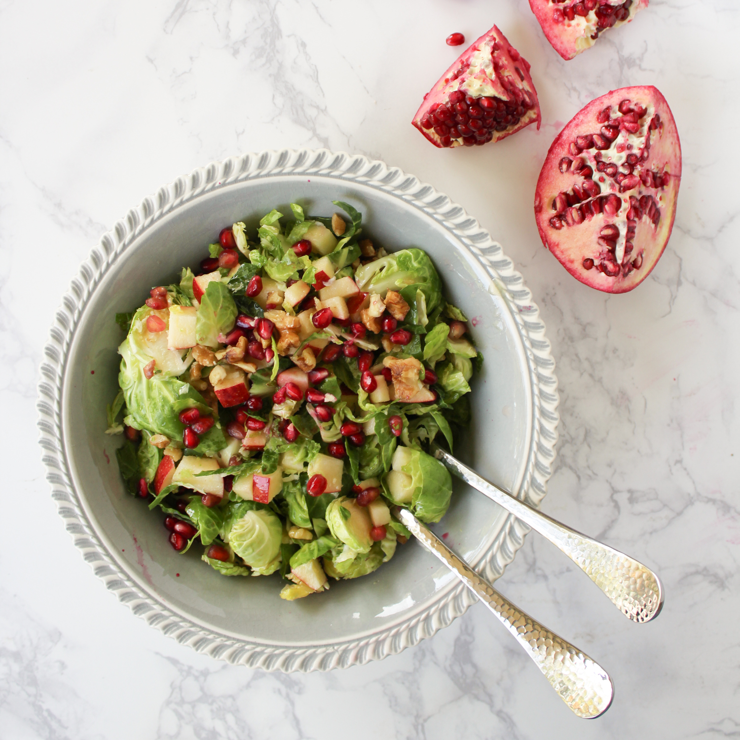 Brussels Sprout and Pomegranate Salad Basics