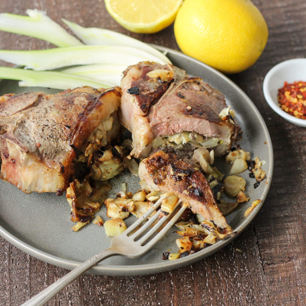 Lamb Chops Stuffed with Fennel, Lemon & Artichoke Basics